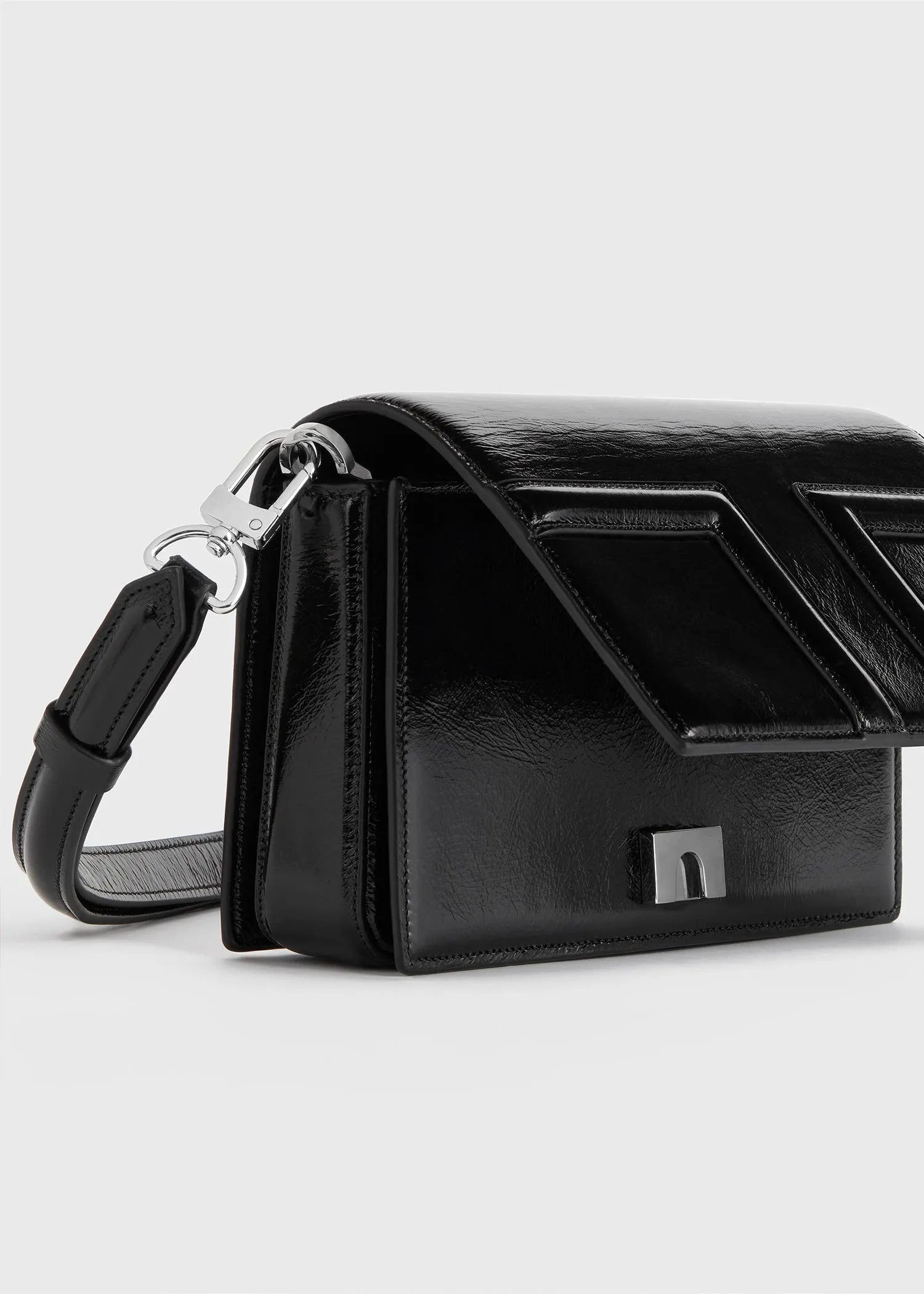 Mini T-Flap naplack-leather bag black