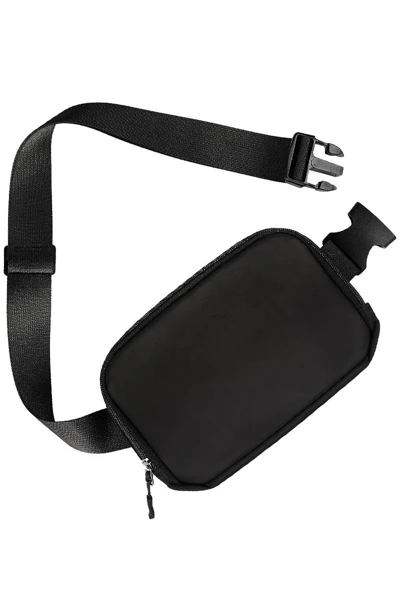 Minimal Matte Nylon Waist Bum Belt Bag Fanny Pack: Black