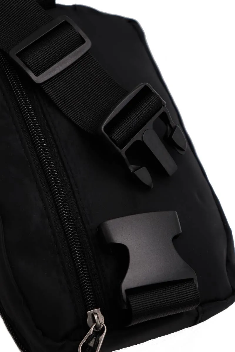 Minimal Matte Nylon Waist Bum Belt Bag Fanny Pack: Black