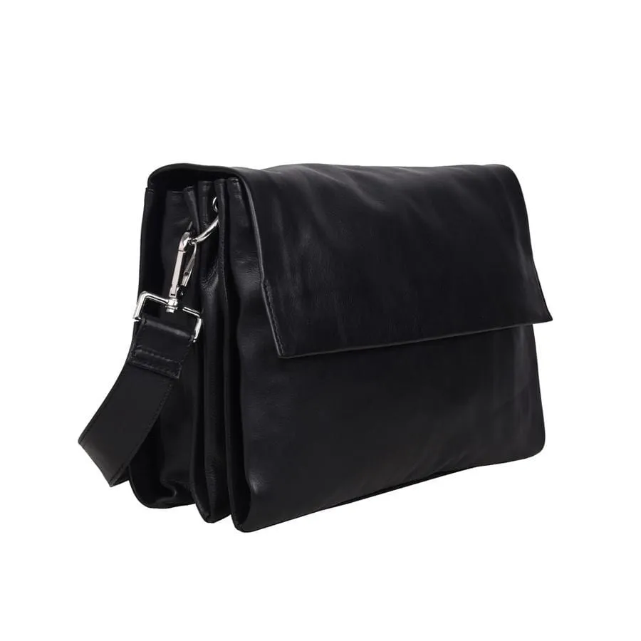 Monroe Large Leather Bag | Black
