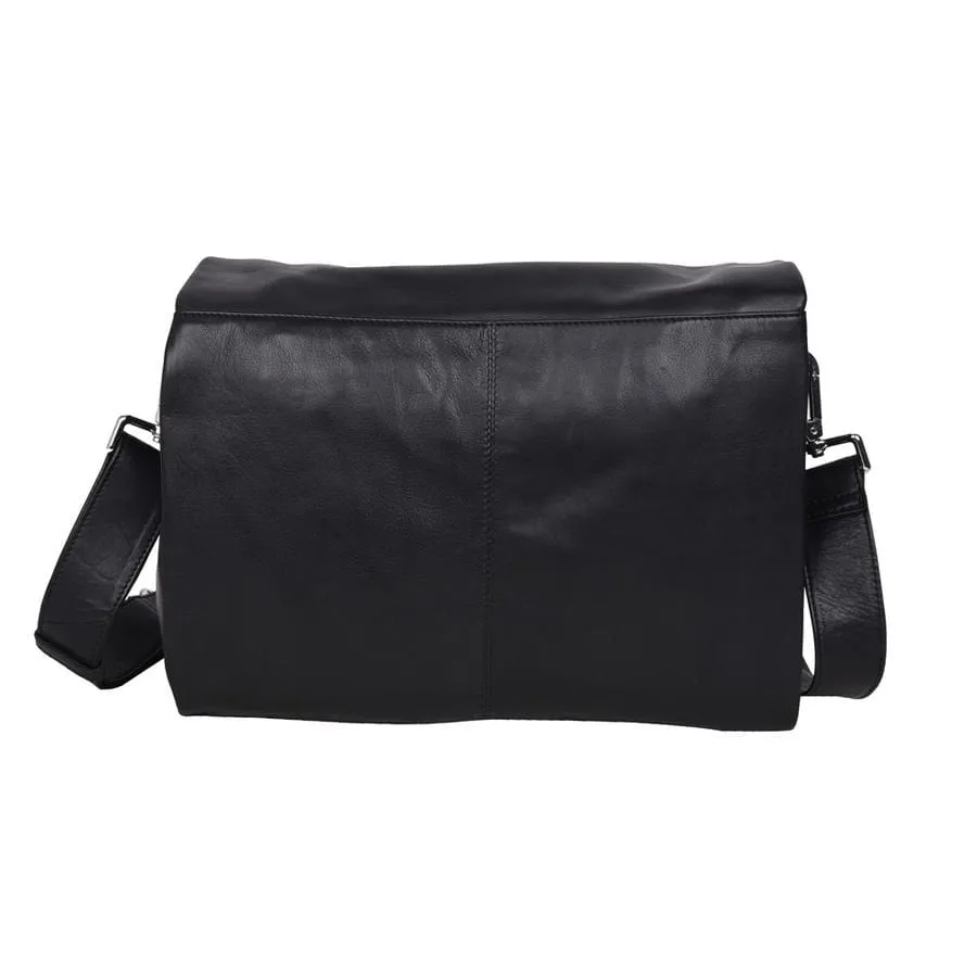 Monroe Large Leather Bag | Black