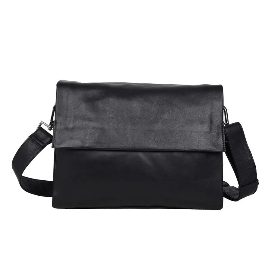 Monroe Large Leather Bag | Black