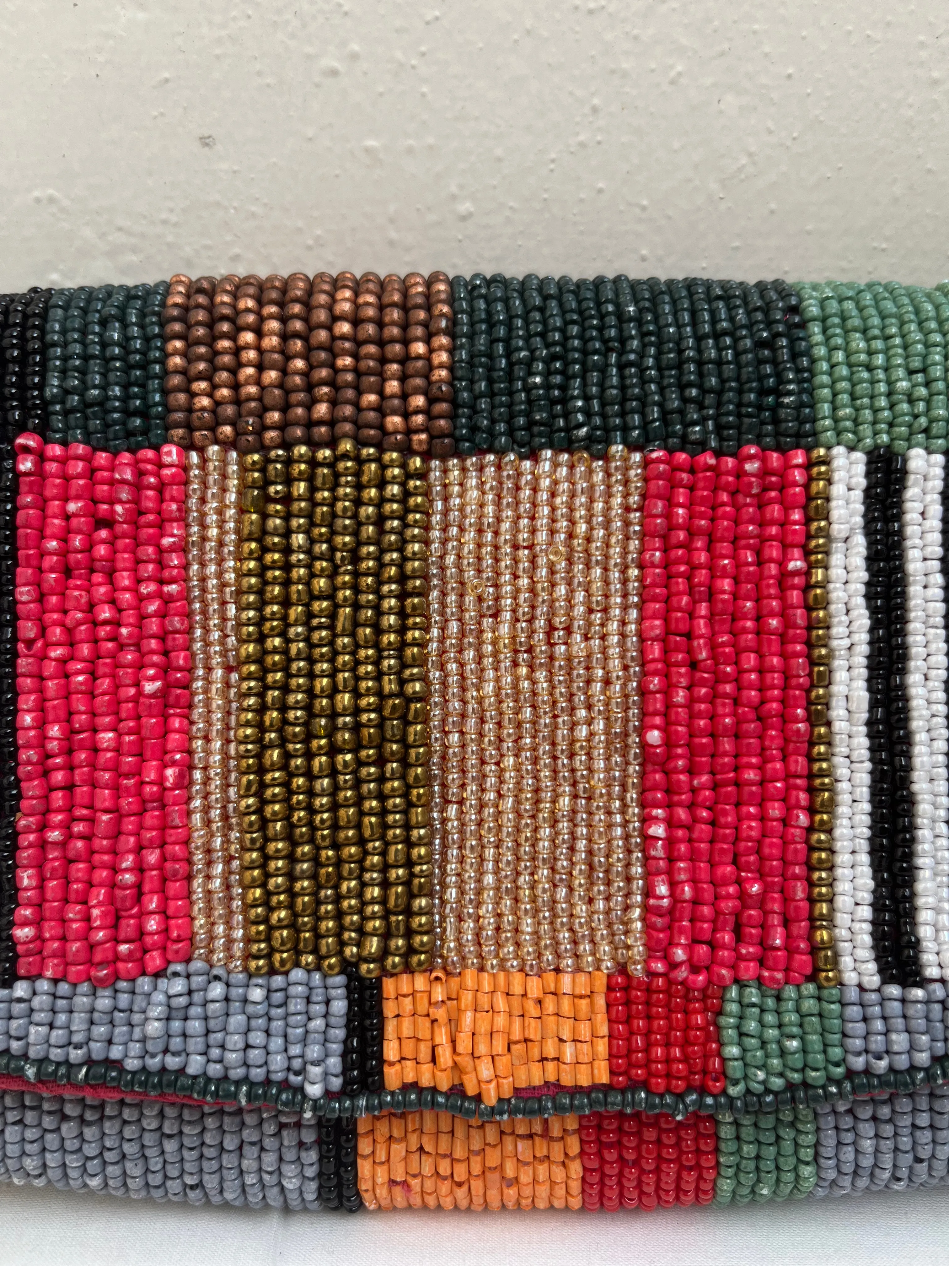 Multicolor Beaded Detachable Sling Bag