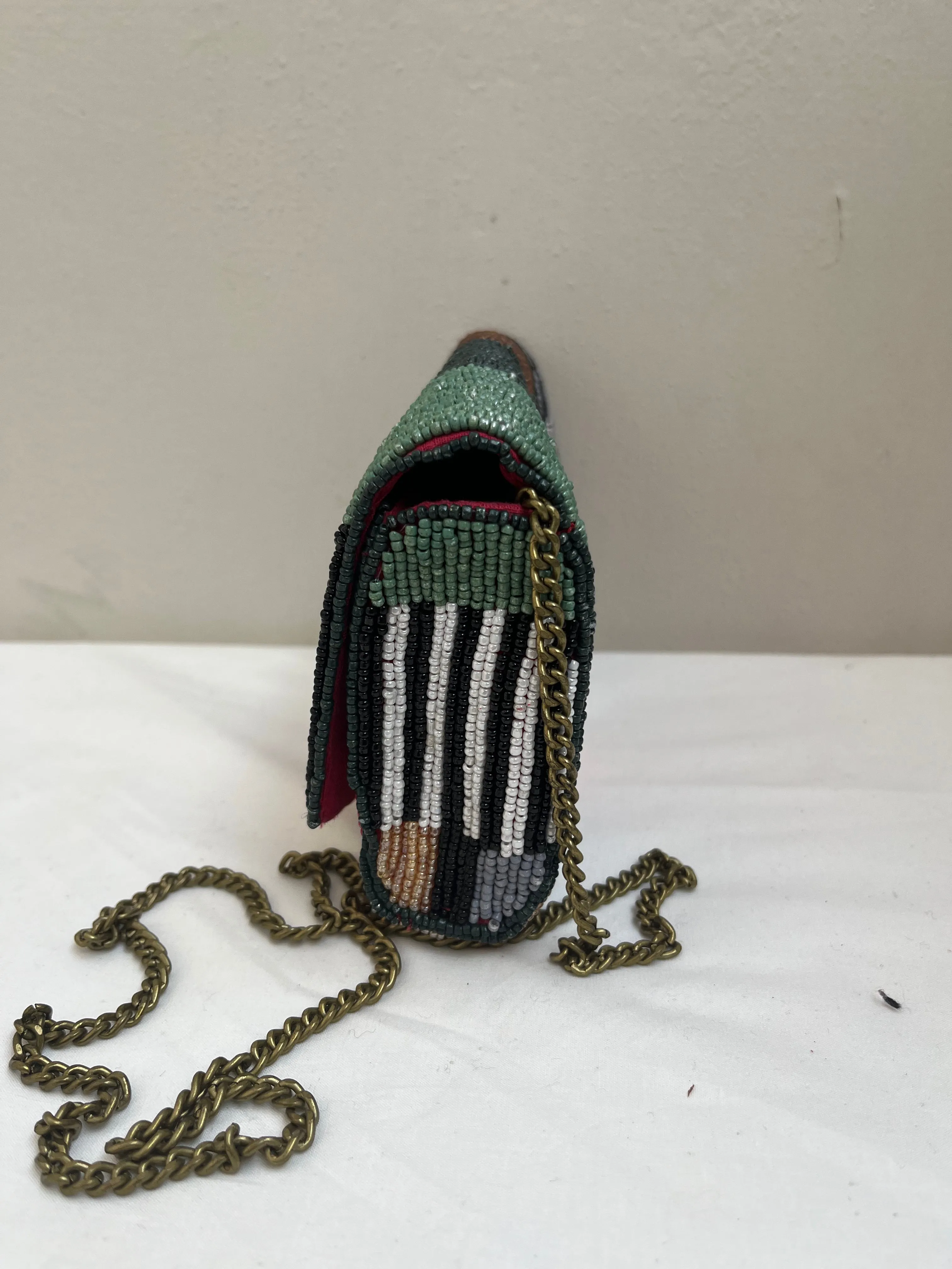 Multicolor Beaded Detachable Sling Bag