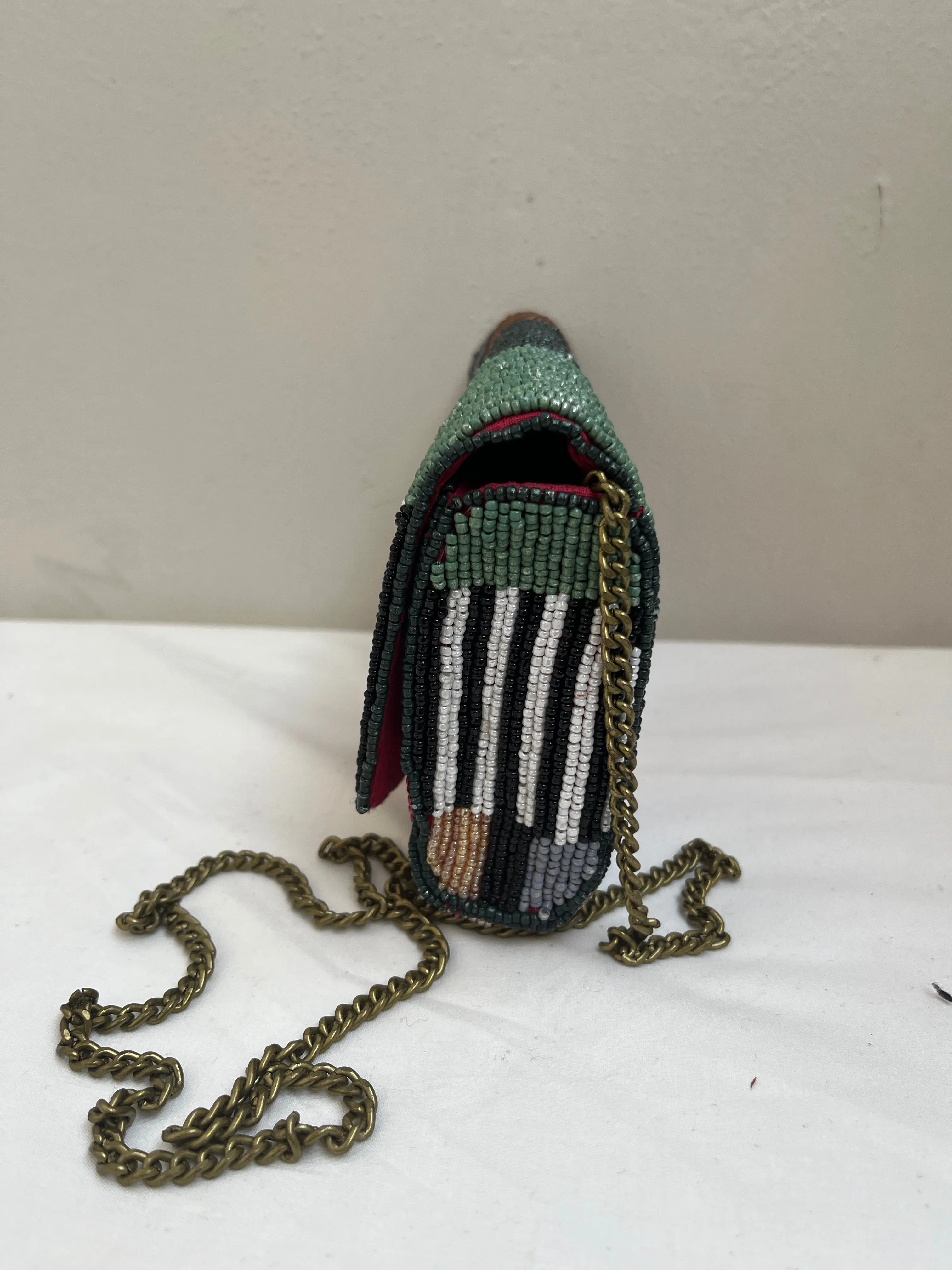 Multicolor Beaded Detachable Sling Bag