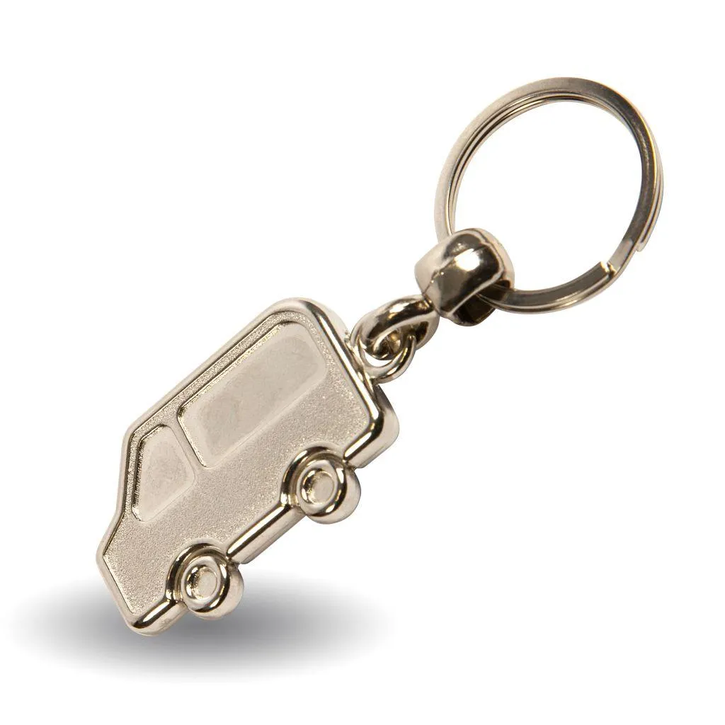 MV-N Van Shaped Blank Metal Photo Insert Keyring - 36 x 22mm - Pack of 10