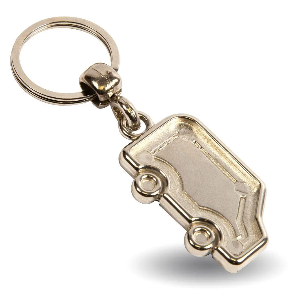 MV-N Van Shaped Blank Metal Photo Insert Keyring - 36 x 22mm - Pack of 10