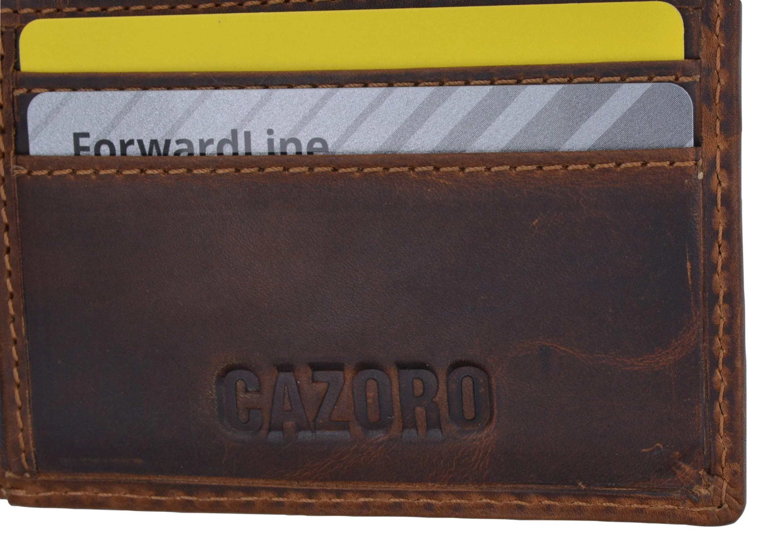 New Slim Mens RFID Blocking Hunter Leather Bifold Credit Card ID Wallet