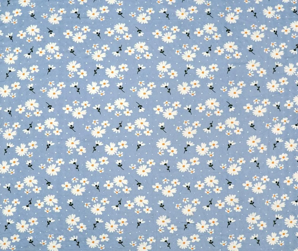 NHD HOME Pure Cotton 200 to 220 tc Flat Single Bedsheets for Summer Breathable | Wrinklefree (Size-60 X 90 Inch) with 1 Pillow Covers (Size-17 X 27 Inches, Floral, Grey White)