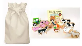 Noisy Farm Story Sack with Lanka Kade Animals and Tractor
