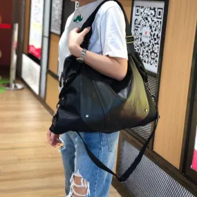 Nylon Duffle Bag for Women Black Nylon Crossbody Bag Womens Nylon Travel Bag