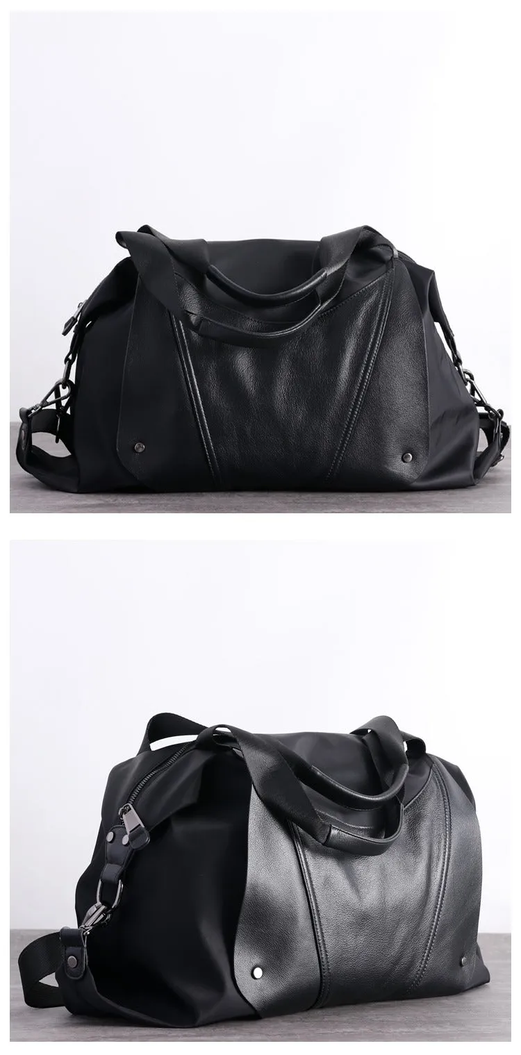 Nylon Duffle Bag for Women Black Nylon Crossbody Bag Womens Nylon Travel Bag