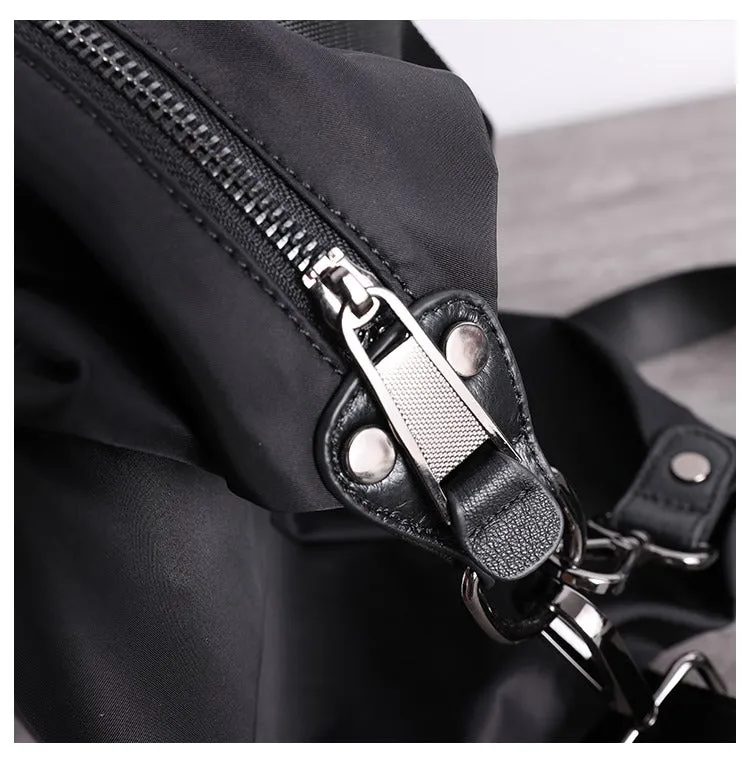 Nylon Duffle Bag for Women Black Nylon Crossbody Bag Womens Nylon Travel Bag