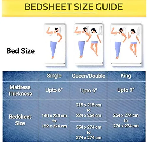 On Point Furnishing Heavy Glace Cotton Cartoon Print 200 TC Double Bed Bedsheet for Kids Room with 2 Pillow Cover ( 90 x 100 Inch) (Multicolour-8), Queen (Lion bedsheet Li_14)
