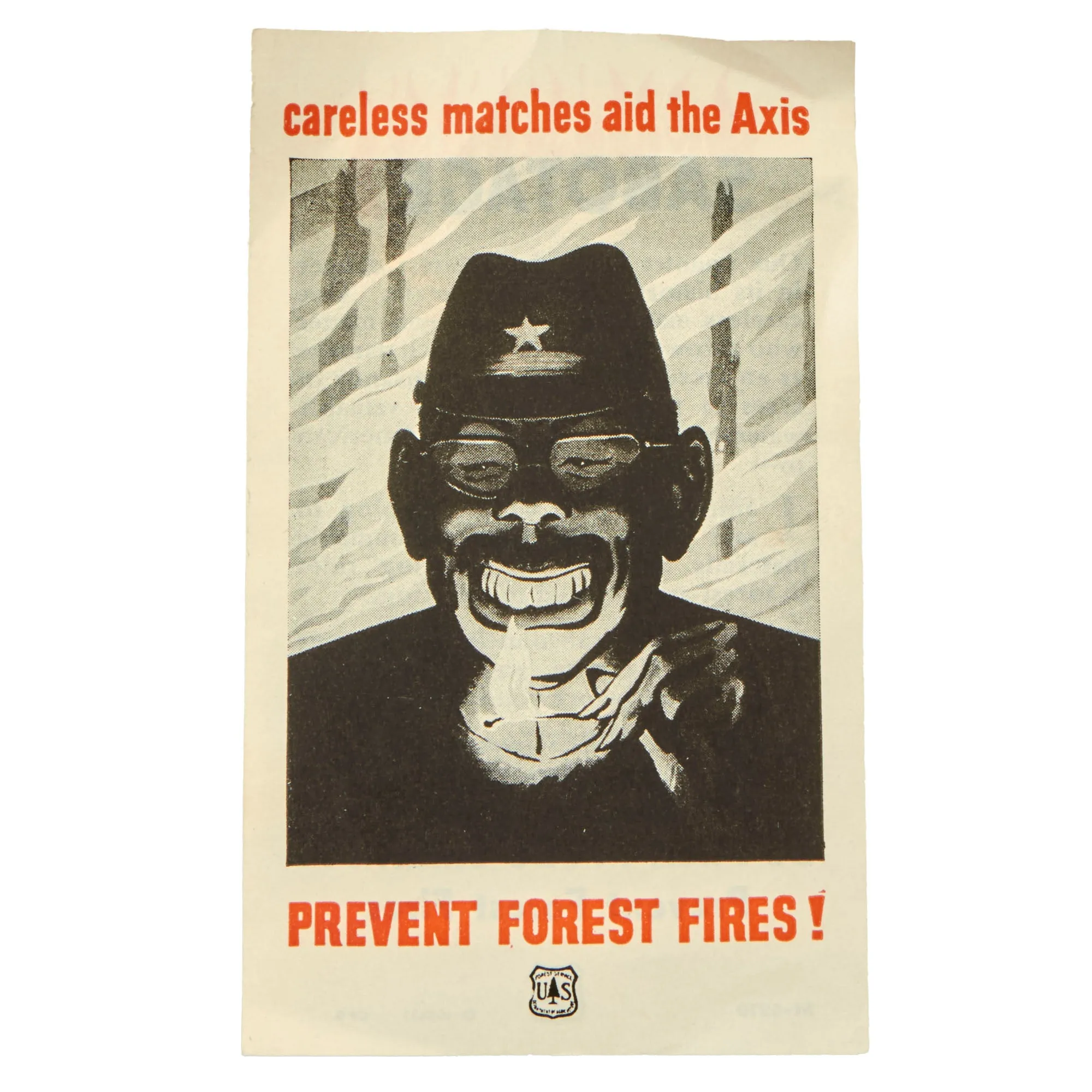 Original WWII U.S. Anti-Japanese Propaganda Cigarette Carrying Pouch and Leaflet