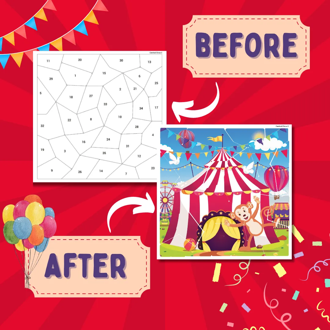 PepPlay Educational Sticker Puzzle- Circus Carnival