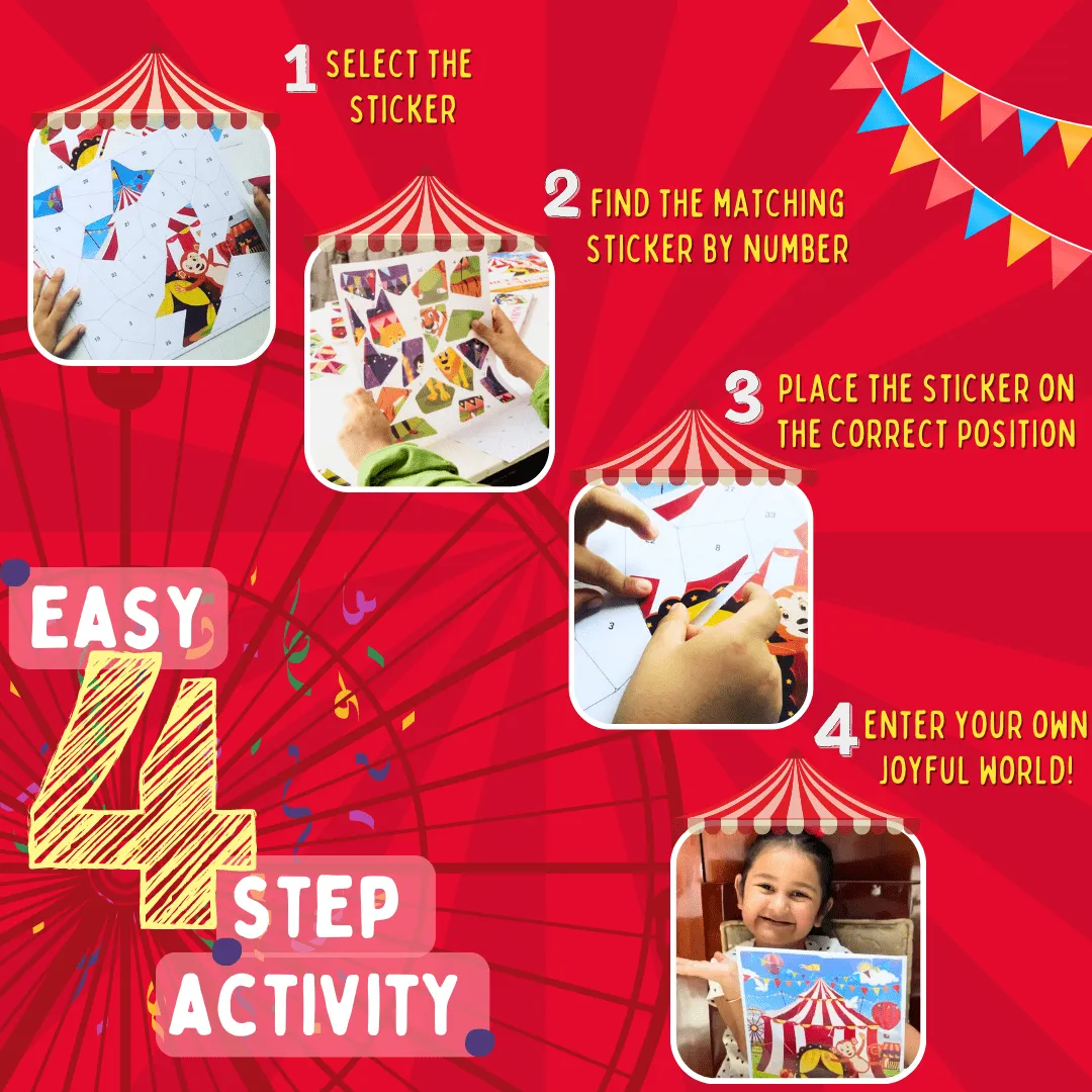PepPlay Educational Sticker Puzzle- Circus Carnival