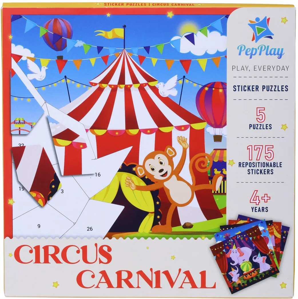 PepPlay Educational Sticker Puzzle- Circus Carnival