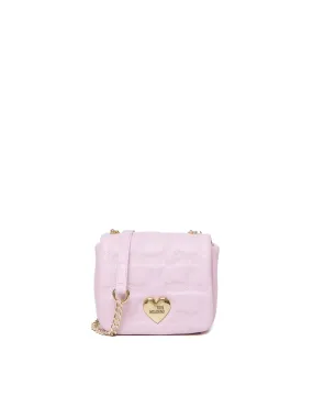 Pink Eco-Leather Shoulder Bag