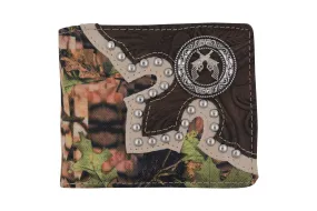 Pistol Mens Western Style Credit Card ID Bifold Camo Wallet W041-16-CAMO-BK (C)