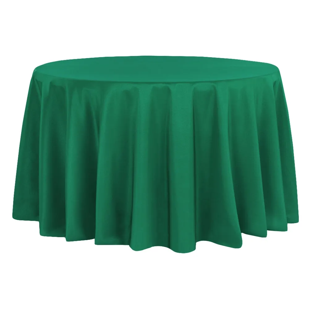Polyester 108" Round Tablecloth - Emerald Green