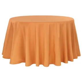 Polyester 120" Round Tablecloth - Burnt Orange