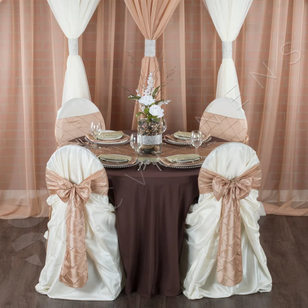 Polyester 120" Round Tablecloth - Chocolate Brown