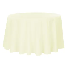 Polyester 120" Round Tablecloth - Ivory