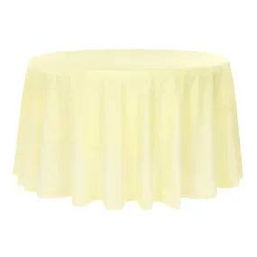 Polyester 120" Round Tablecloth - Pastel Yellow