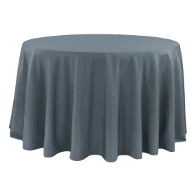Polyester 120" Round Tablecloth - Pewter