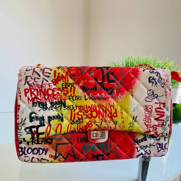 "Gina" Extra Large Graffiti Handbag