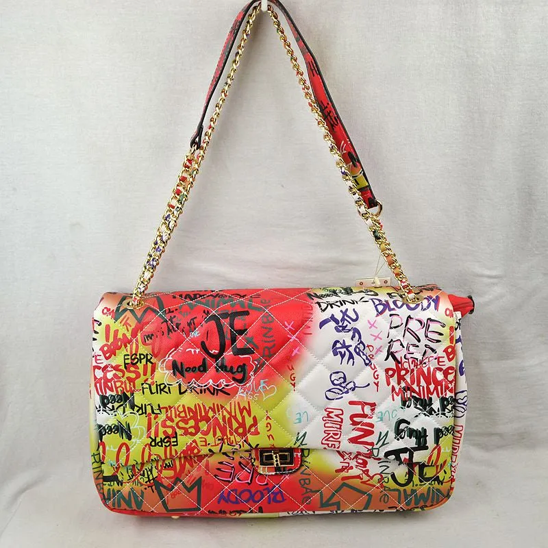 "Gina" Extra Large Graffiti Handbag