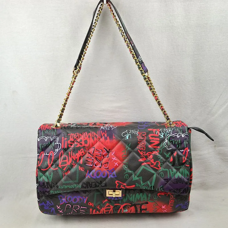 "Gina" Extra Large Graffiti Handbag
