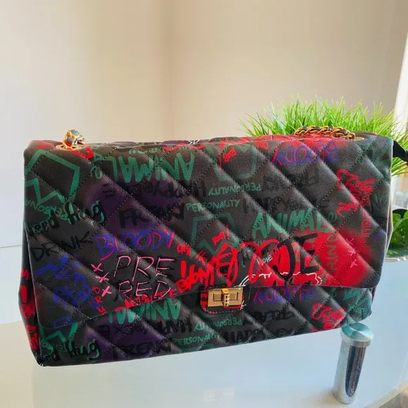 "Gina" Extra Large Graffiti Handbag