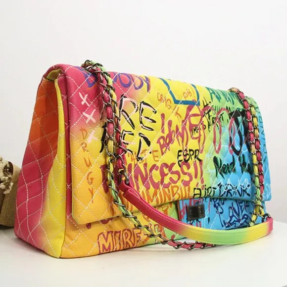 "Gina" Extra Large Graffiti Handbag