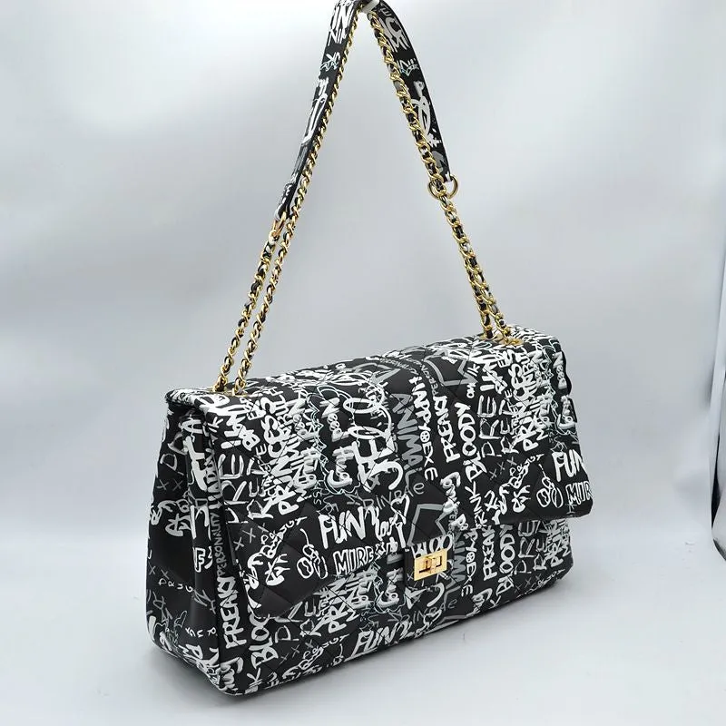"Gina" Extra Large Graffiti Handbag