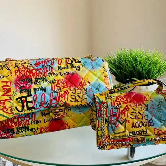 "Gina" Extra Large Graffiti Handbag