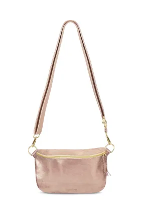 Ramona Leather Handbag Rose Gold Metallic