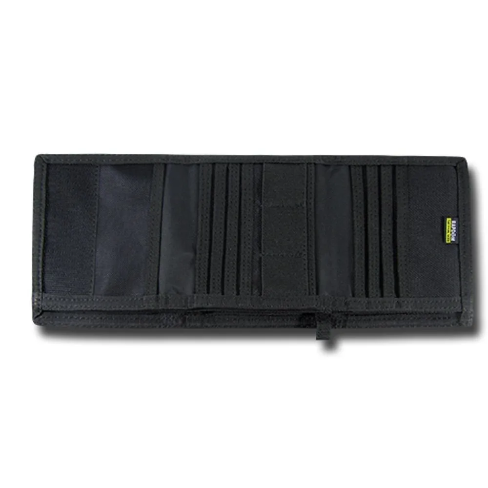 RapDom USA Tonal Black Thin Blue Line American Flag Tactical Tri-Fold Wallet