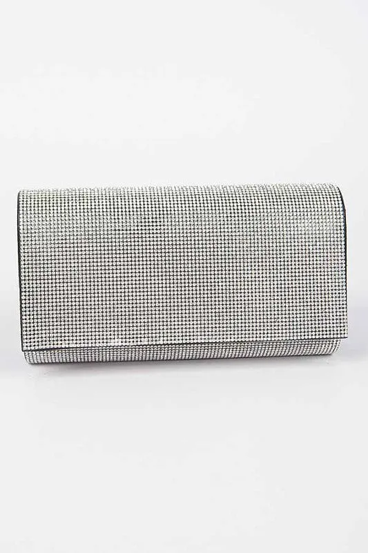 Rhinestone Metallic Evening Clutch Bag