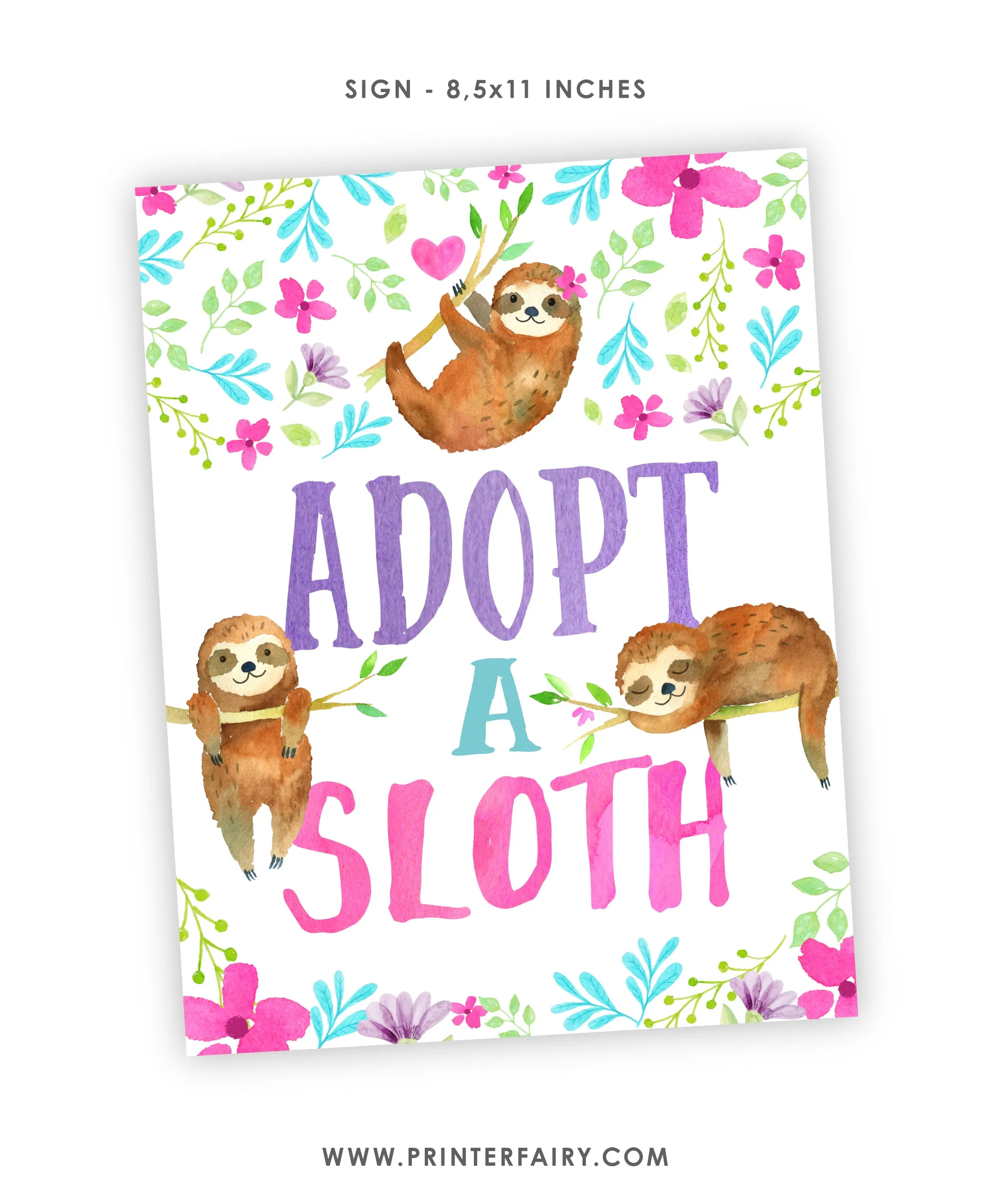 Sloth Adoption Pack