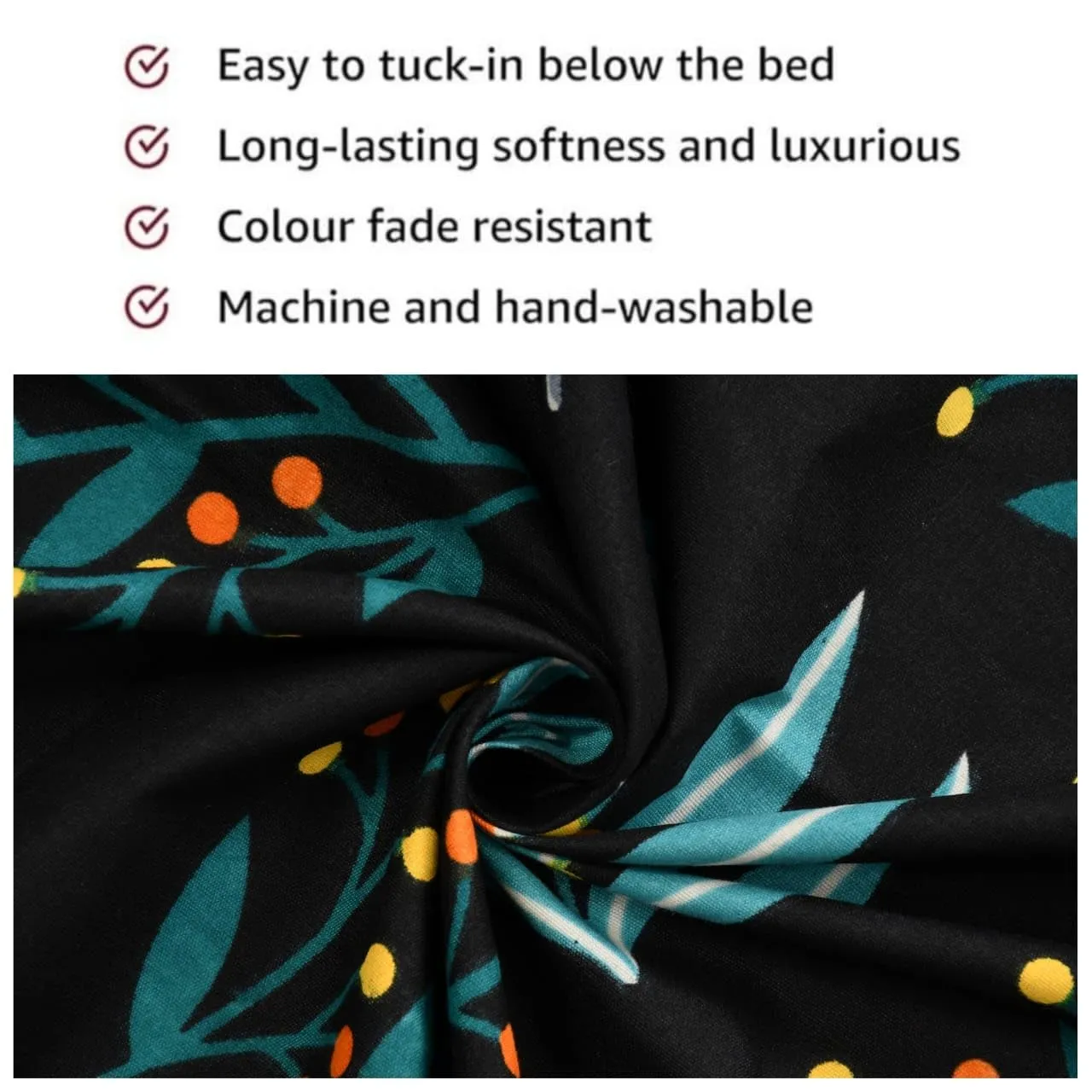 Soniasaa Combo Pack of 2 Single Bedsheet with 2 Pillow Covers 256 TC Soft Brushed Cotton-Blend -Long Lasting & Wrinkle Free Bedsheet for Single Bed Combo Pack Multicolor