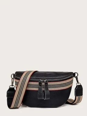 Stripe Panel Fanny Pack