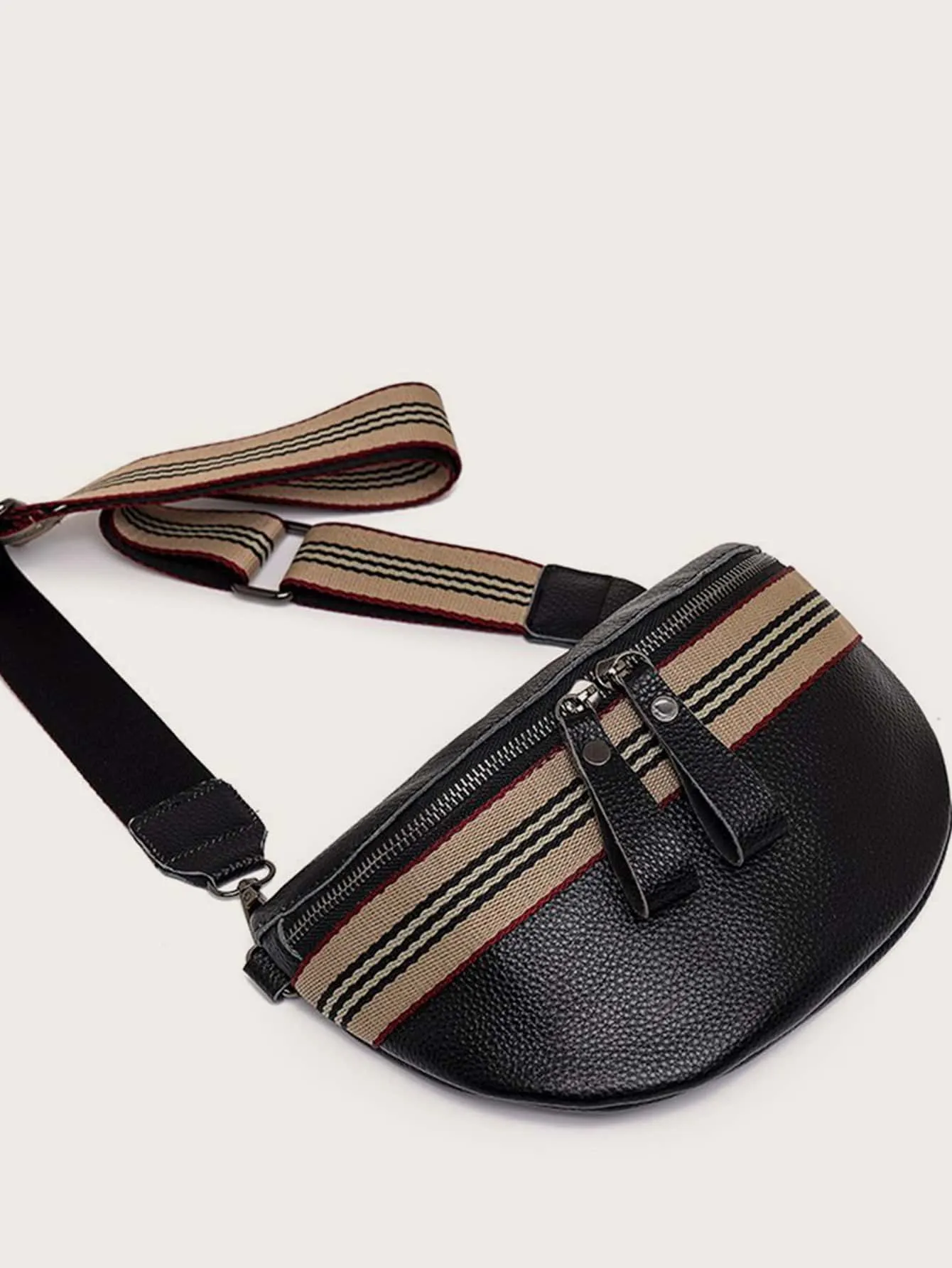 Stripe Panel Fanny Pack