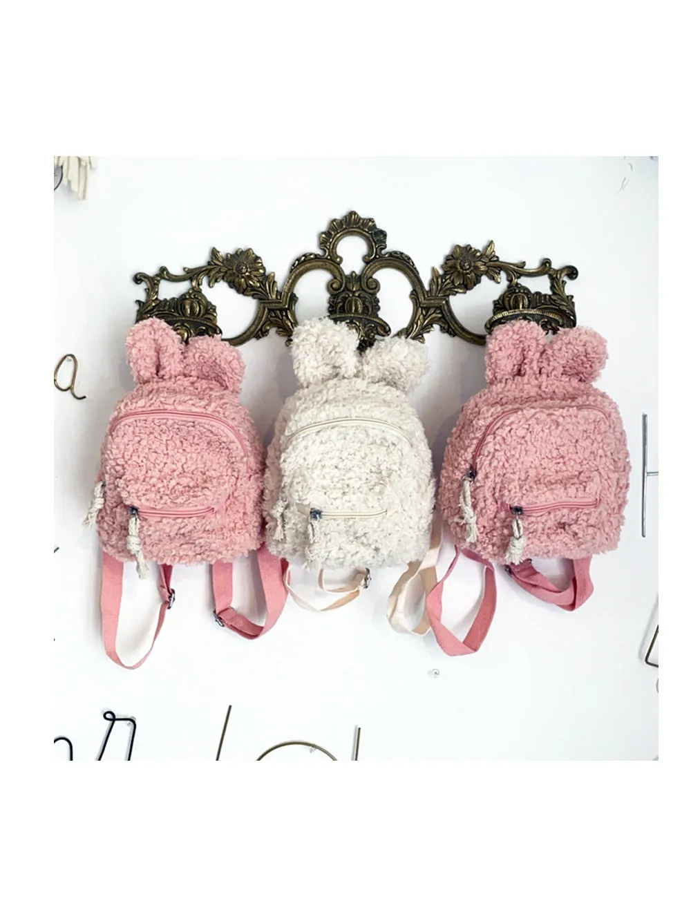 Teddy Bunny Backpack White
