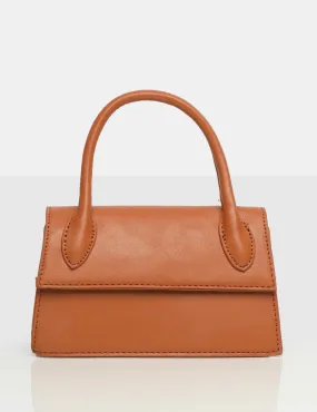 The Hailey Tan PU One Handle Mini Bag