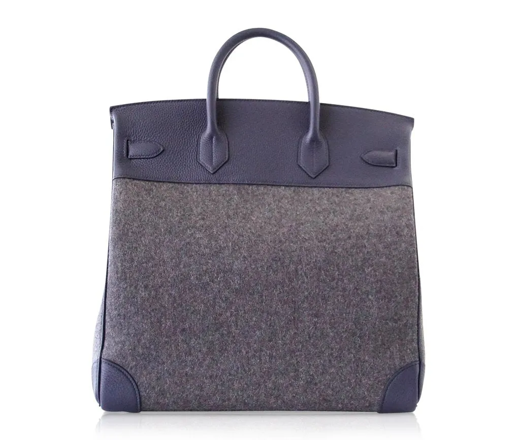 Trendy Inspired Hermès Birkin 40 Hac Gris Wool Blue Togo Phw Bag