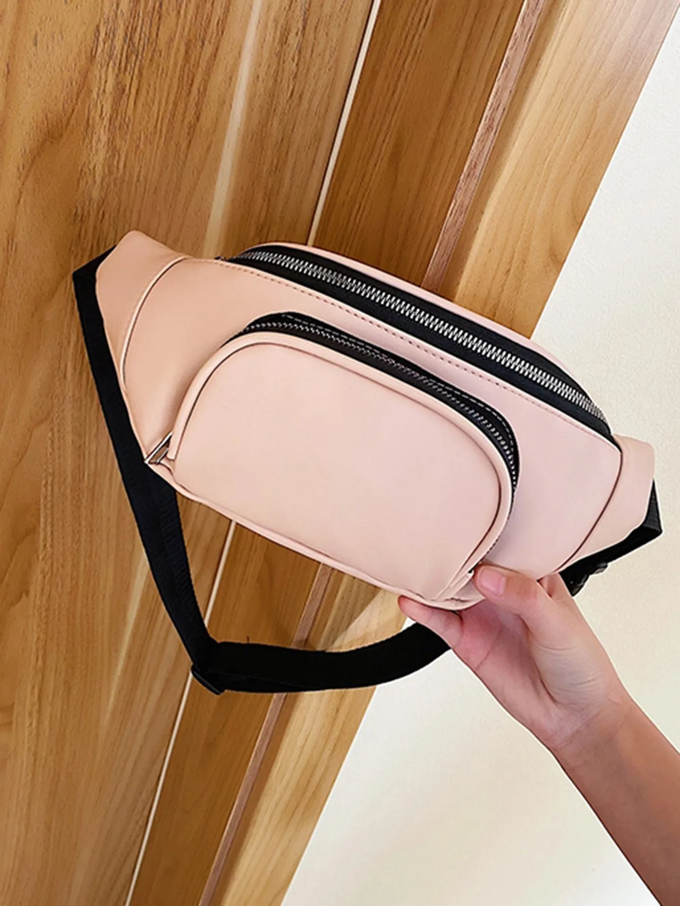 Two Tone Pocket Front Fanny Pack