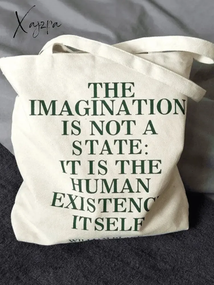 Vintage Print Canvas Shopper Bag