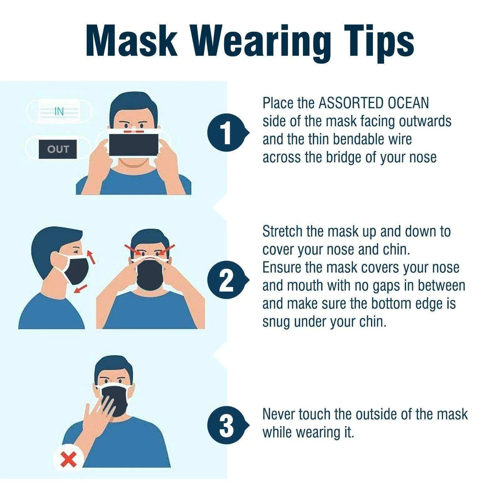 WeCare Kids Assorted Ocean Tones Masks